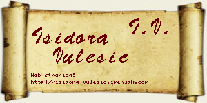 Isidora Vulešić vizit kartica
